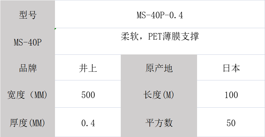 MS-40P-0.4mm井上泡棉